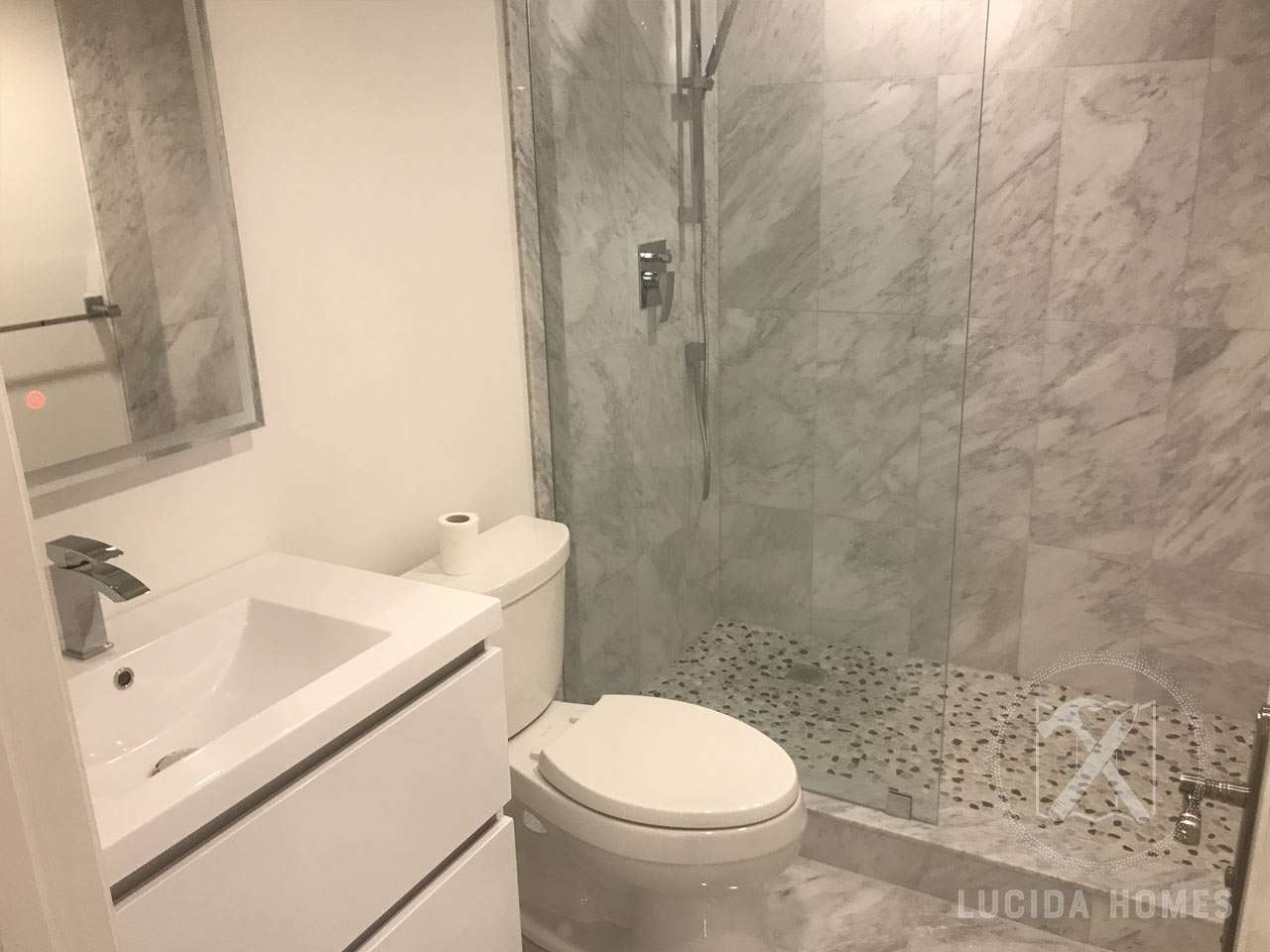 basement finishing bathroom