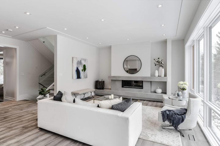 custom built home interior